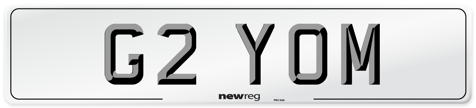 G2 YOM Number Plate from New Reg